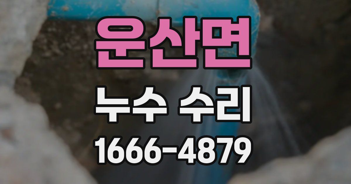 운산면 누수 수리