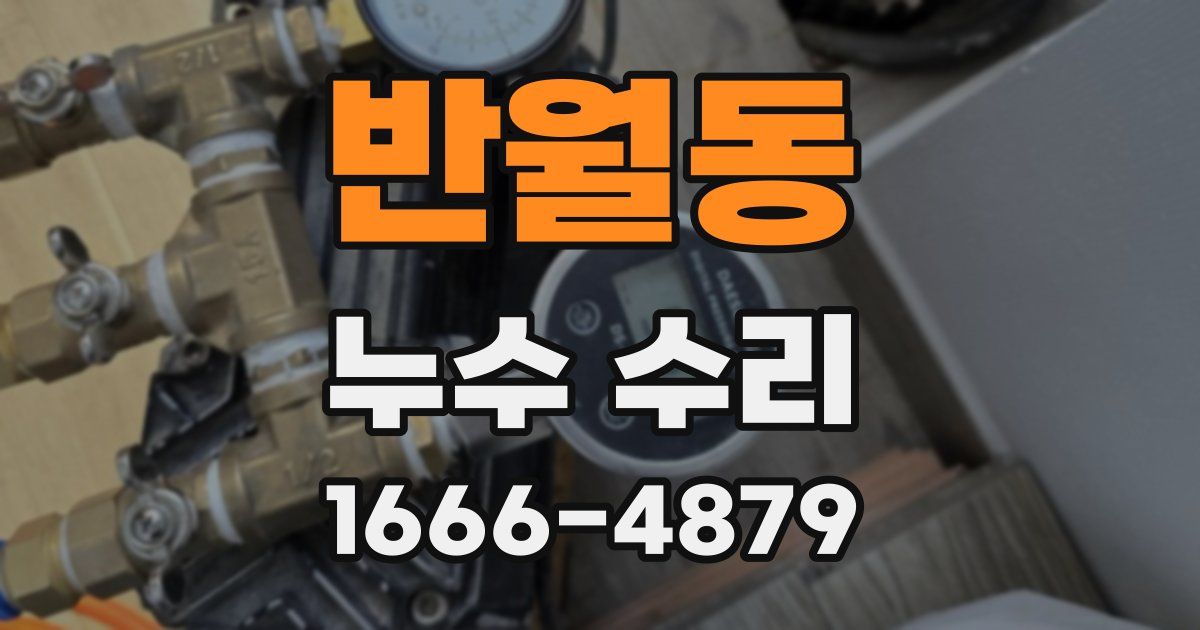 반월동 누수 수리