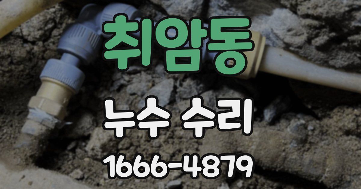취암동 누수 수리