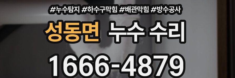 성동면 누수 수리
