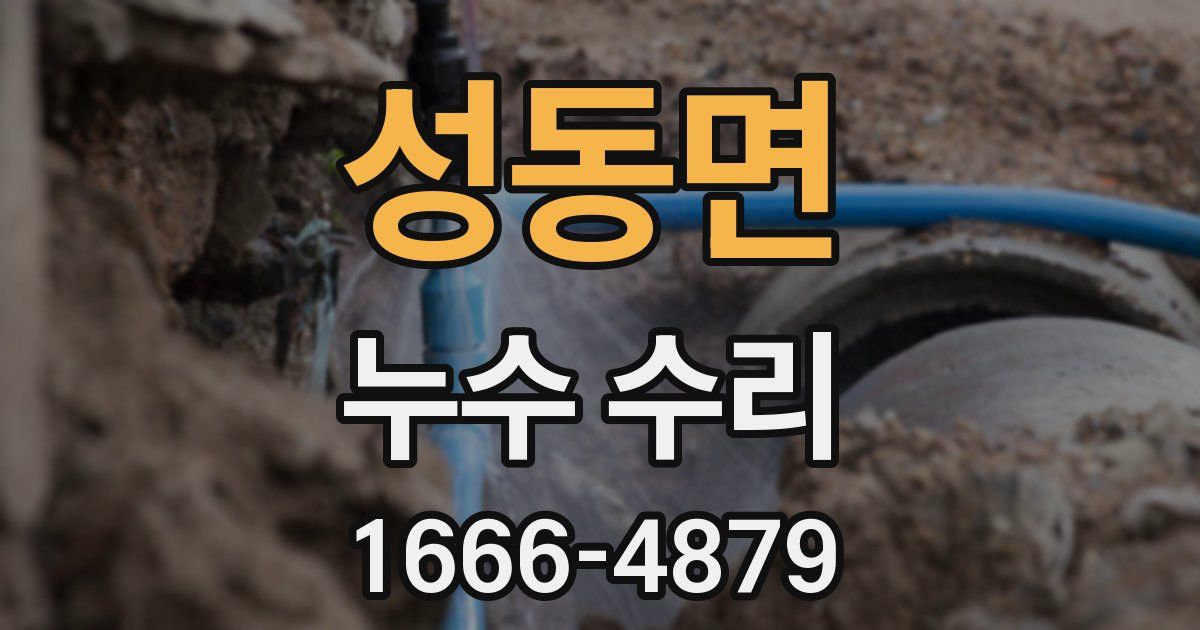 성동면 누수 수리