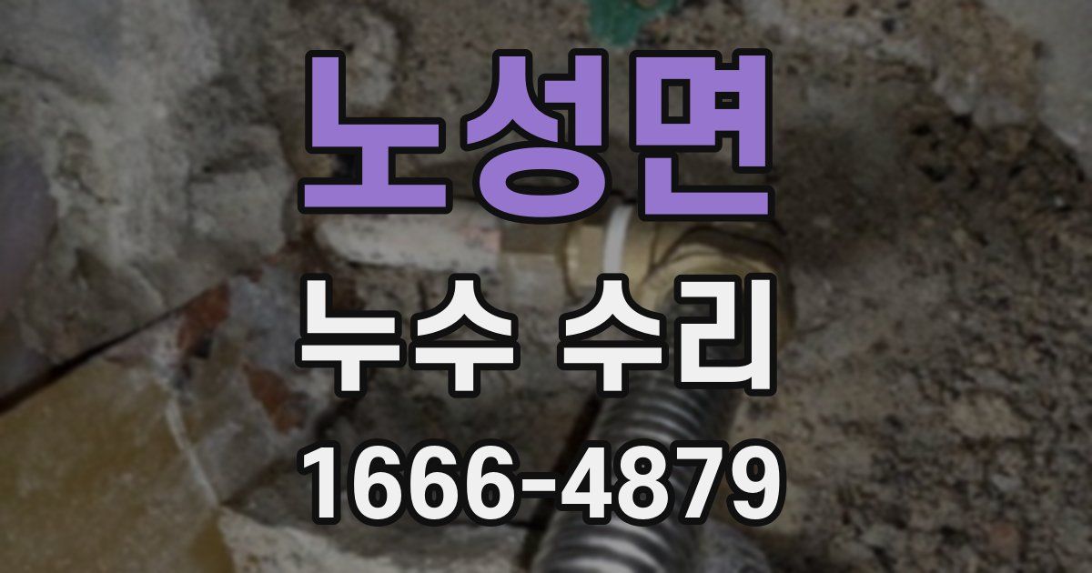 노성면 누수 수리