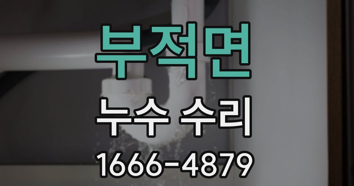 부적면 누수 수리