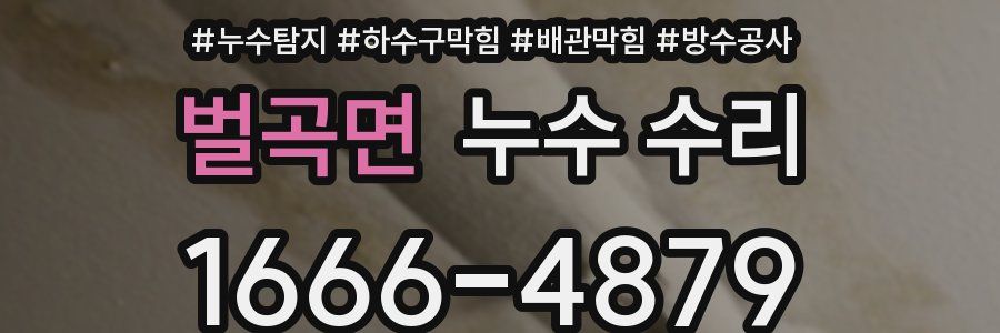 벌곡면 누수 수리