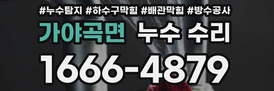 가야곡면 누수 수리