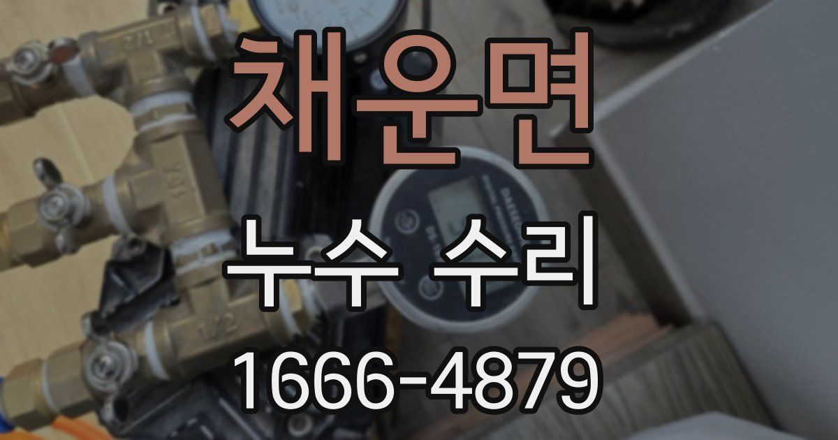 채운면 누수 수리
