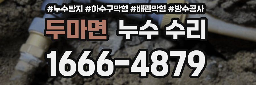 두마면 누수 수리