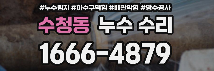 수청동 누수 수리