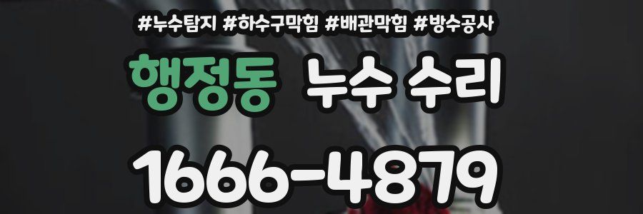 행정동 누수 수리