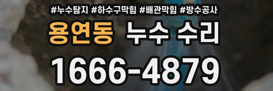 용연동 누수 수리