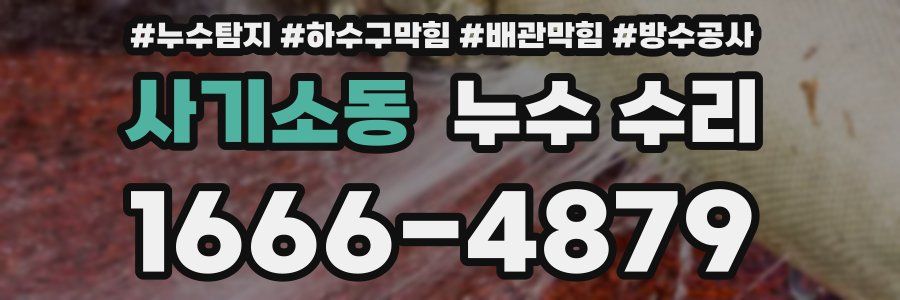 사기소동 누수 수리