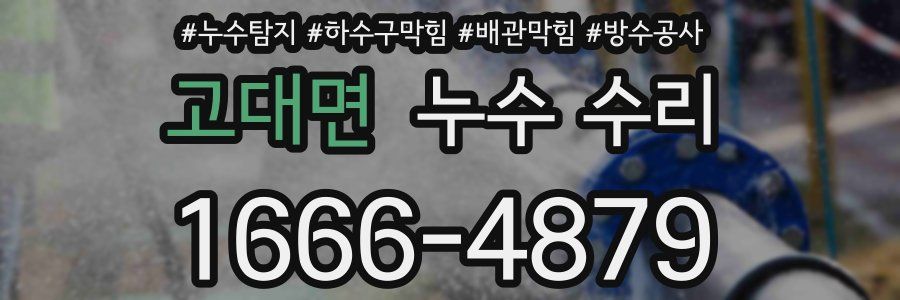 고대면 누수 수리