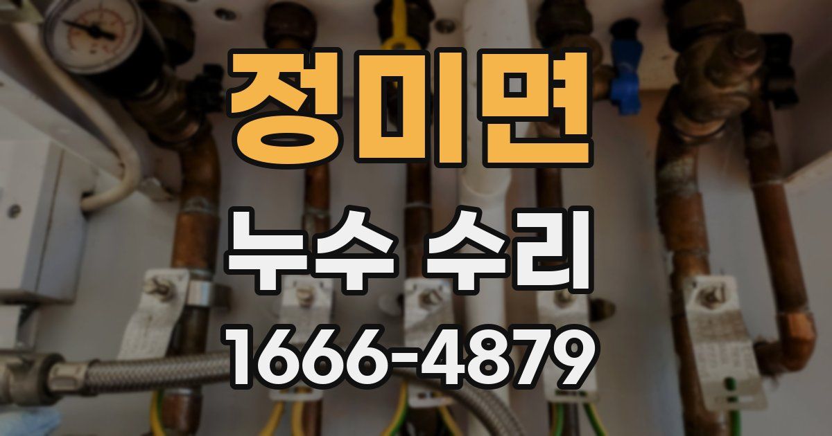 정미면 누수 수리