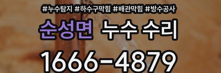 순성면 누수 수리