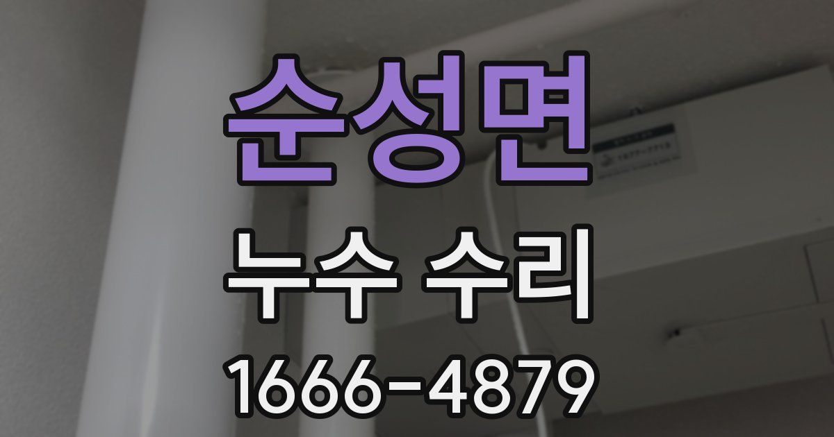 순성면 누수 수리