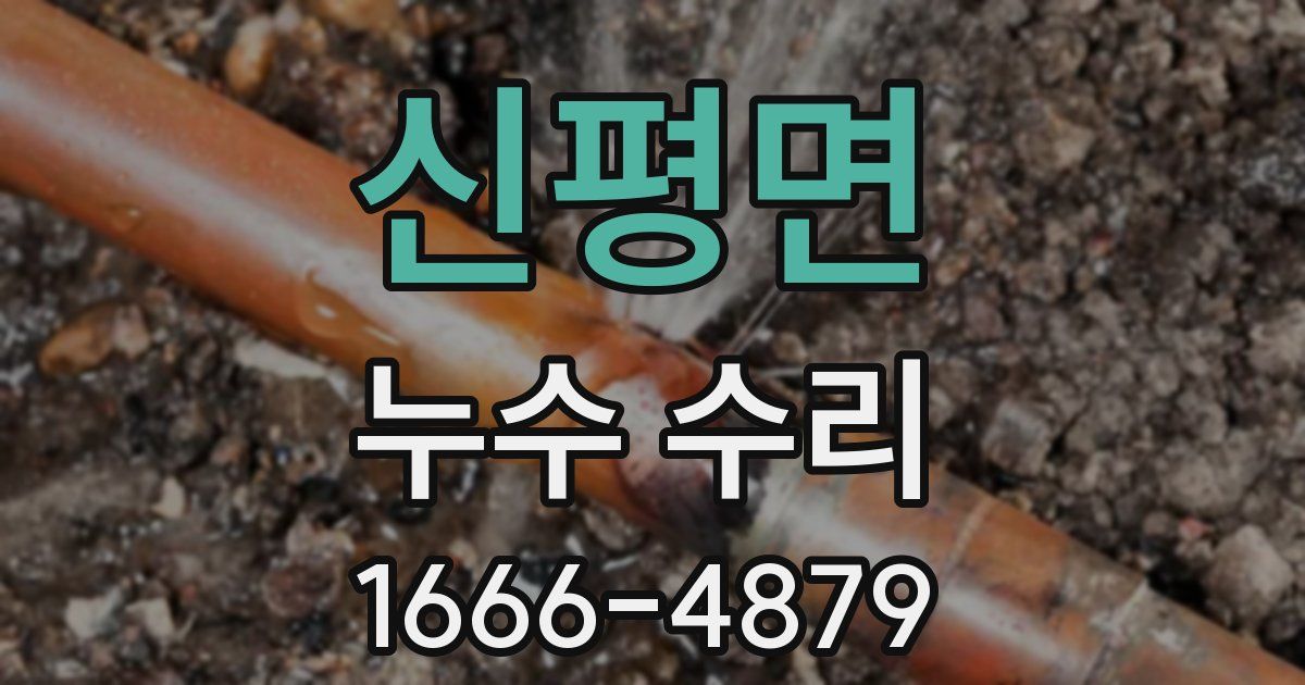 신평면 누수 수리