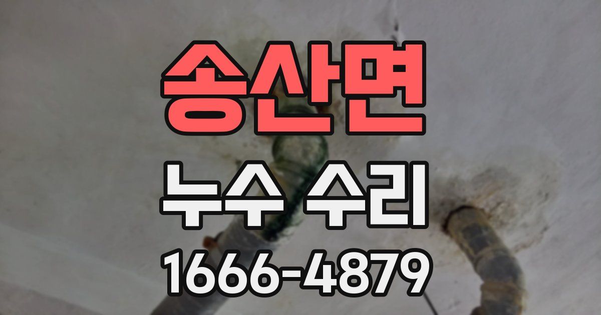 송산면 누수 수리