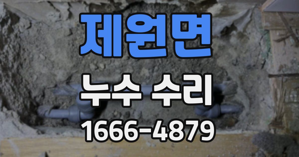 제원면 누수 수리