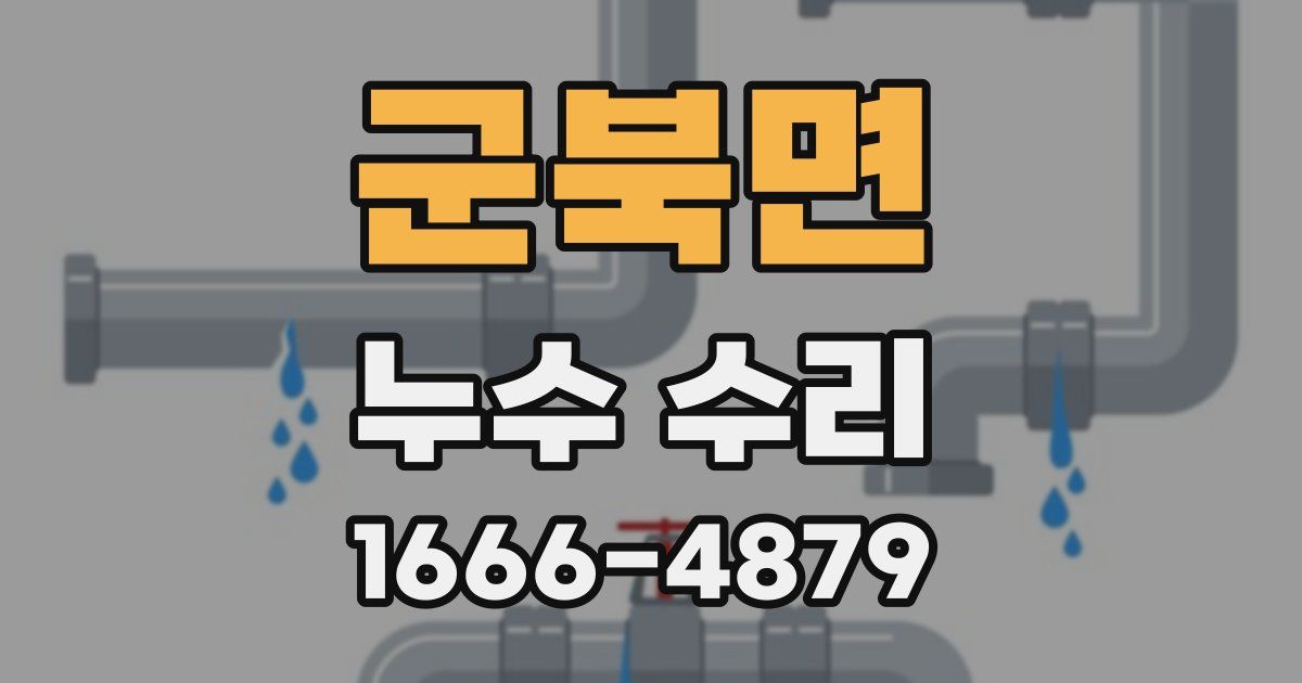 군북면 누수 수리