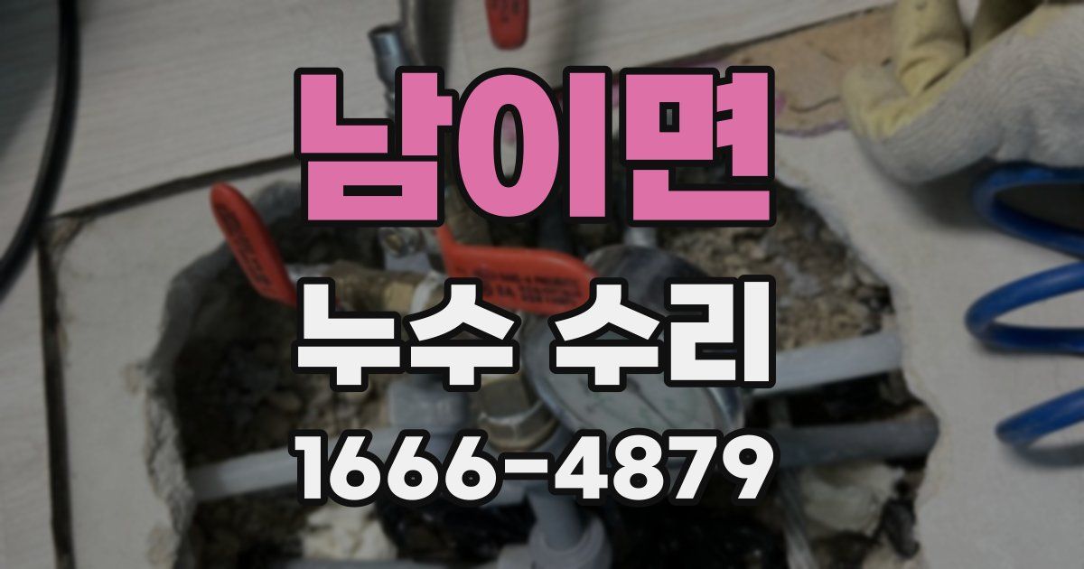 남이면 누수 수리