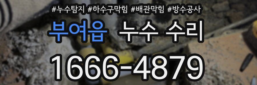 부여읍 누수 수리