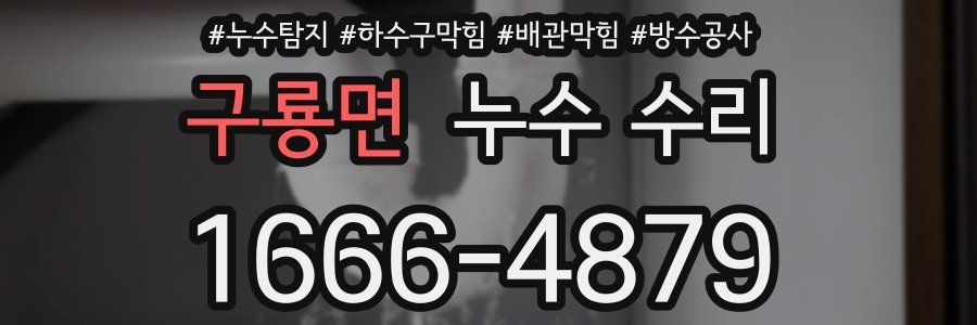 구룡면 누수 수리