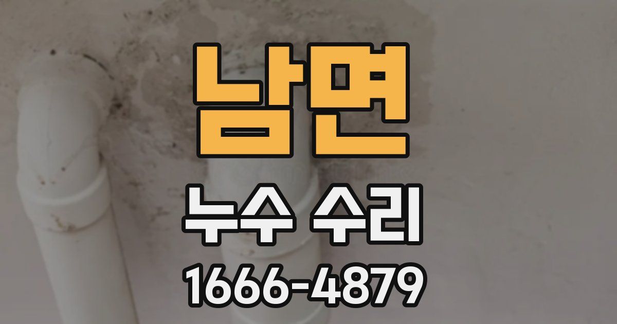 남면 누수 수리