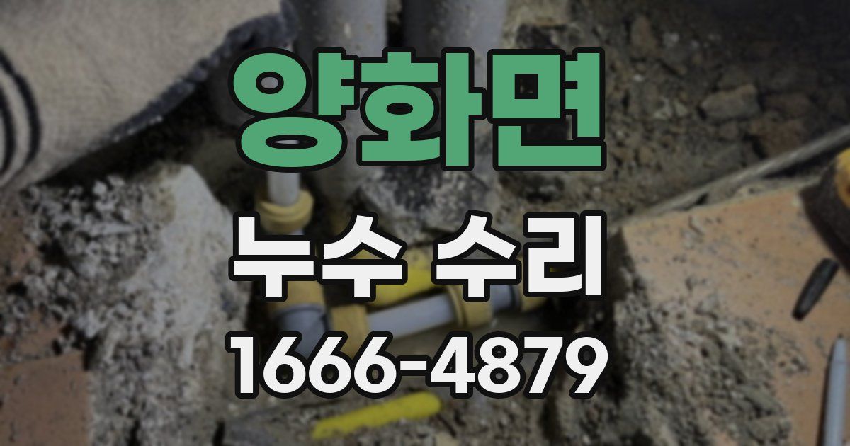 양화면 누수 수리