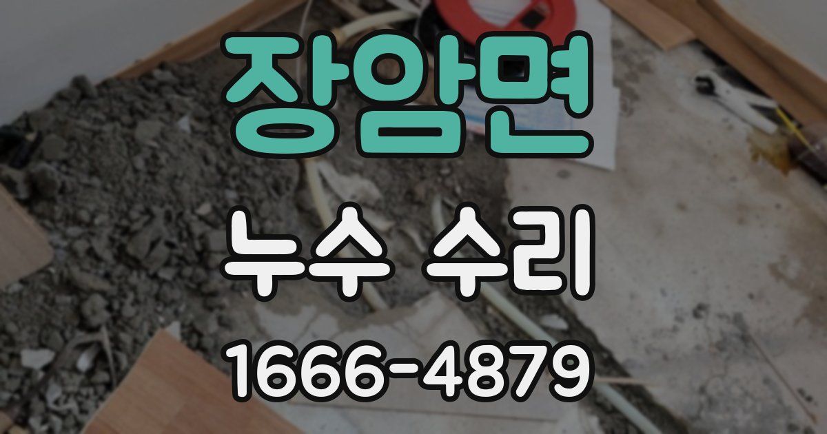 장암면 누수 수리