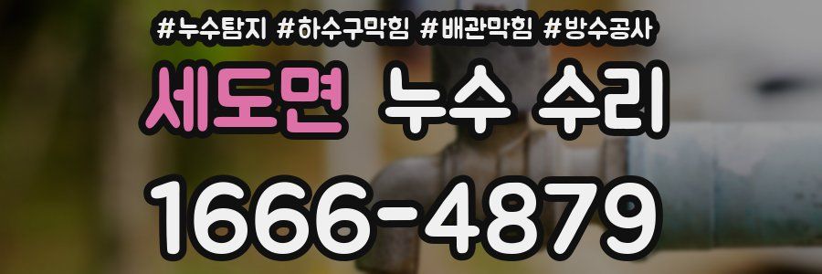 세도면 누수 수리