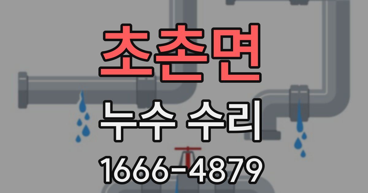 초촌면 누수 수리