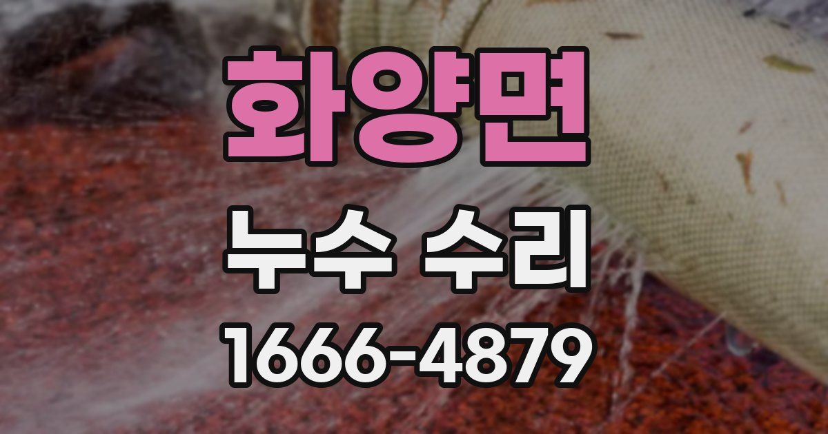 화양면 누수 수리