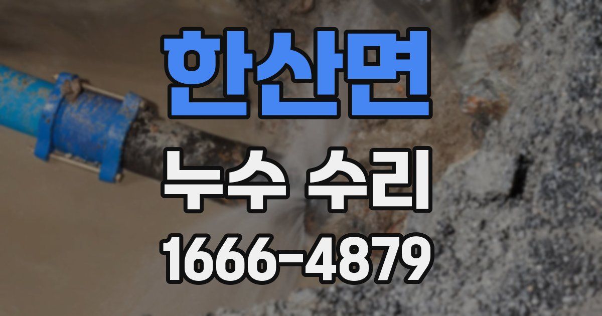 한산면 누수 수리