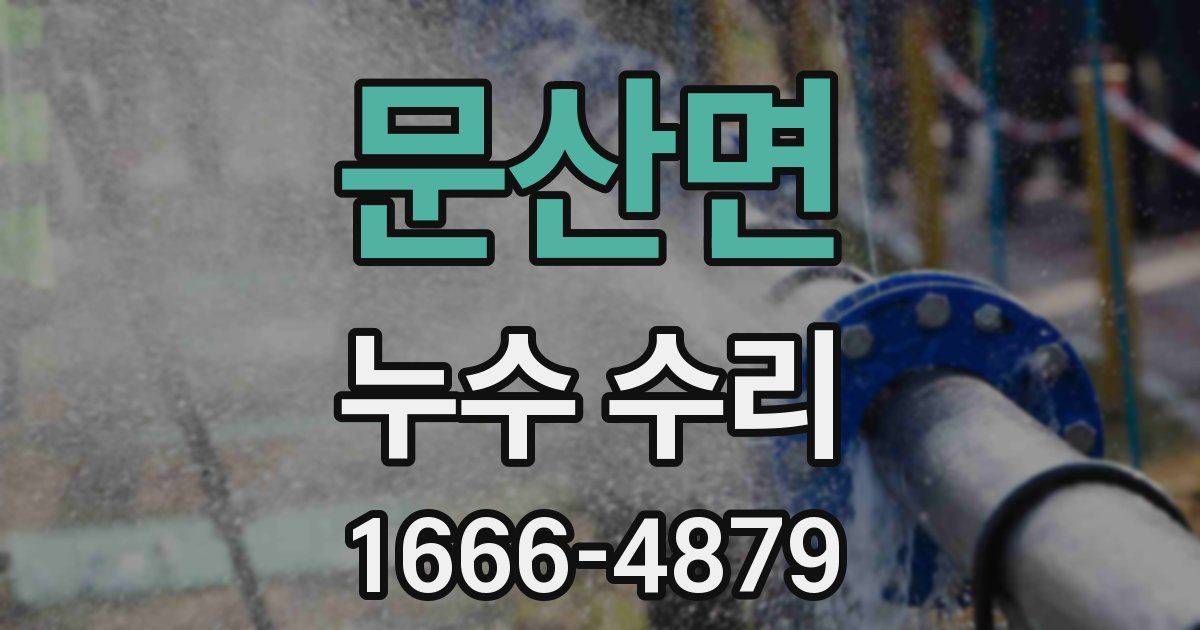 문산면 누수 수리