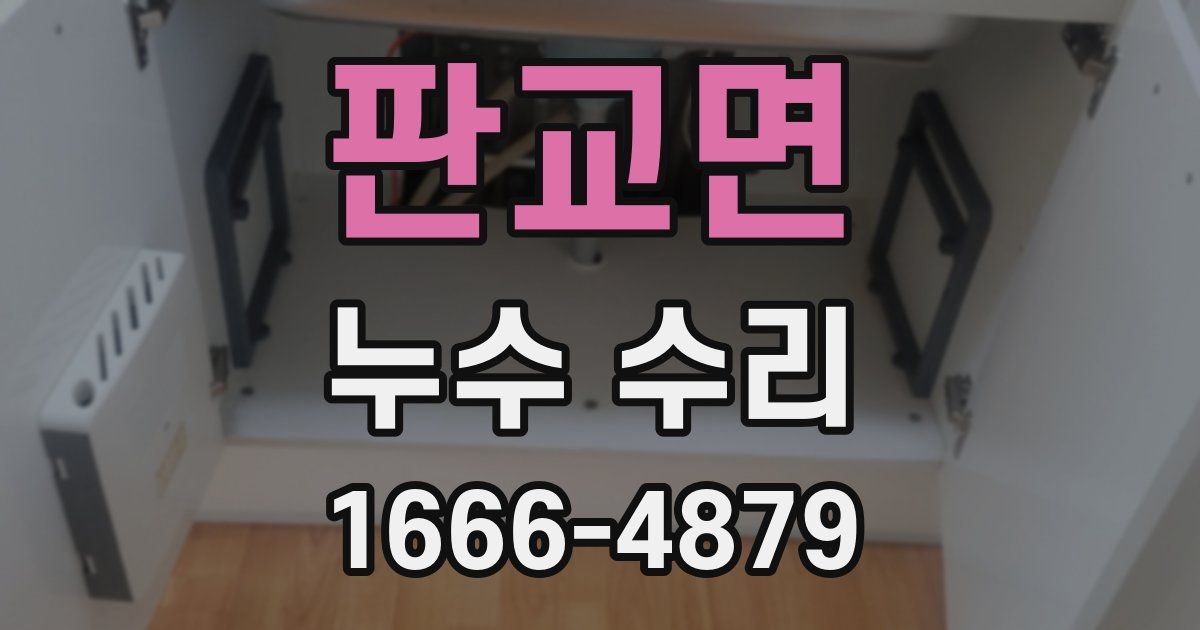 판교면 누수 수리
