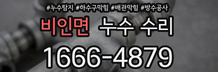비인면 누수 수리