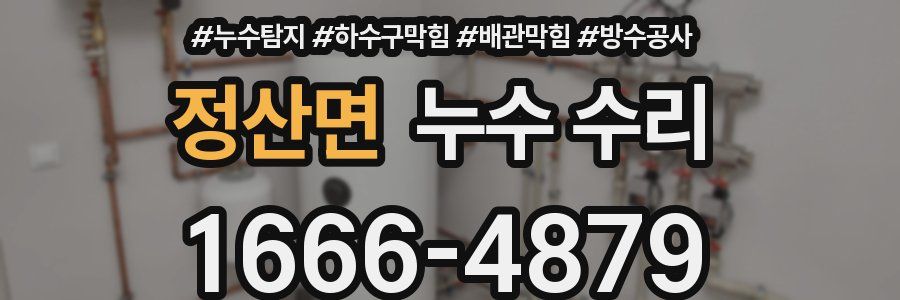 정산면 누수 수리