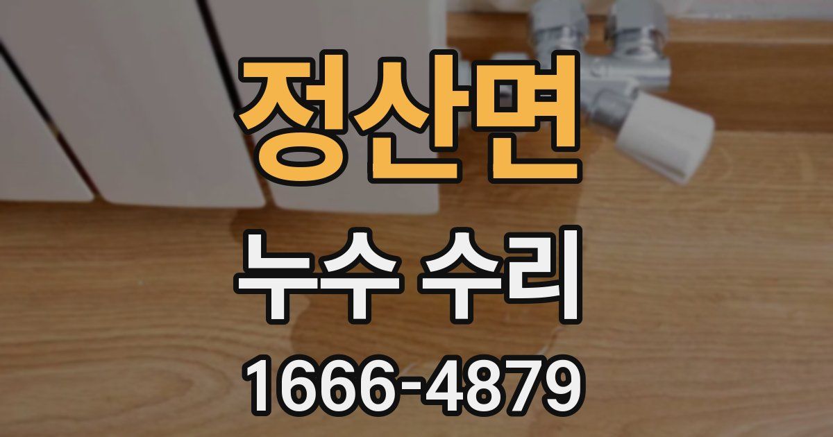 정산면 누수 수리
