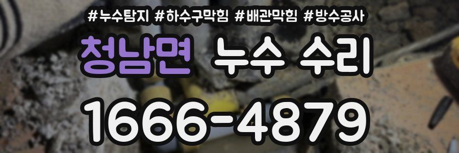 청남면 누수 수리