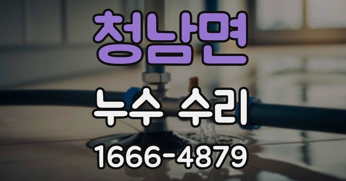 청남면 누수 수리