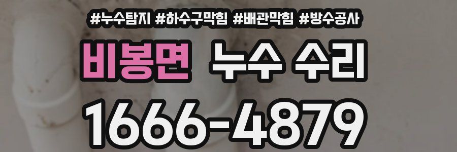 비봉면 누수 수리
