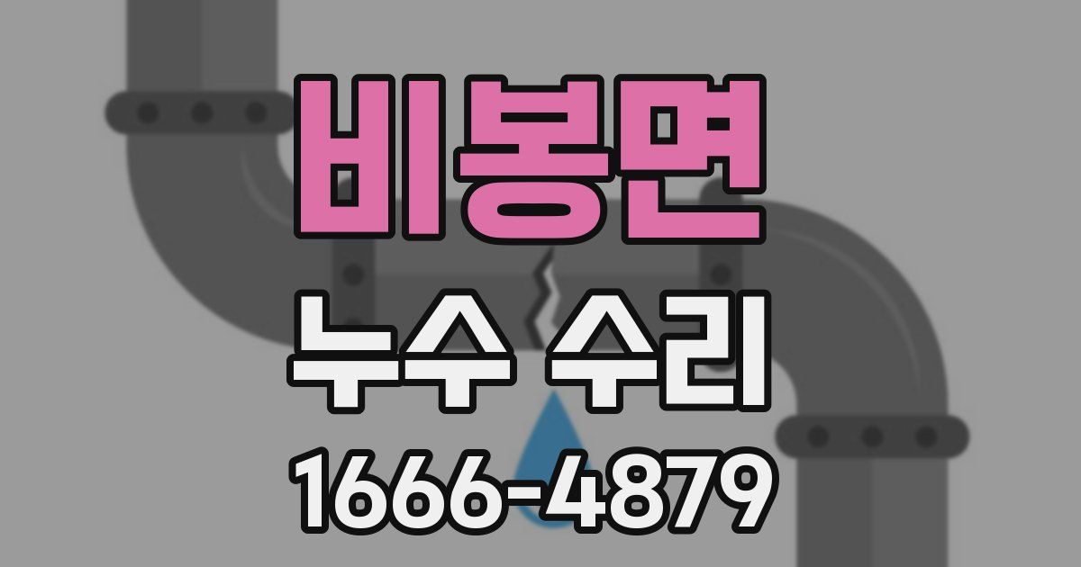비봉면 누수 수리