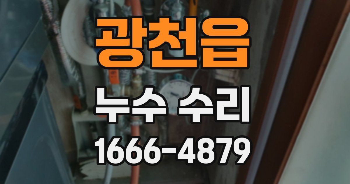광천읍 누수 수리