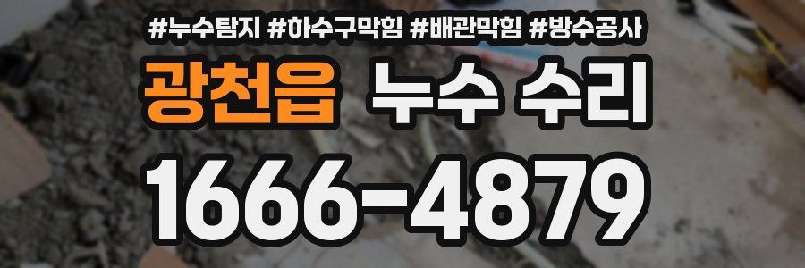 광천읍 누수 수리
