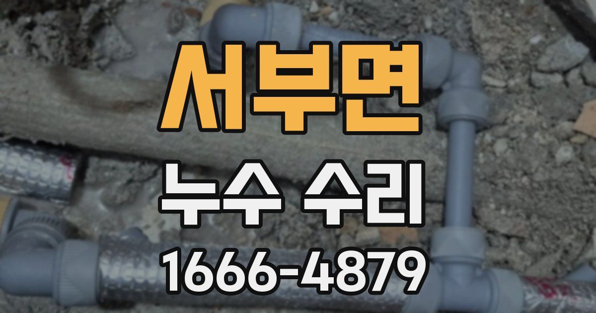 서부면 누수 수리