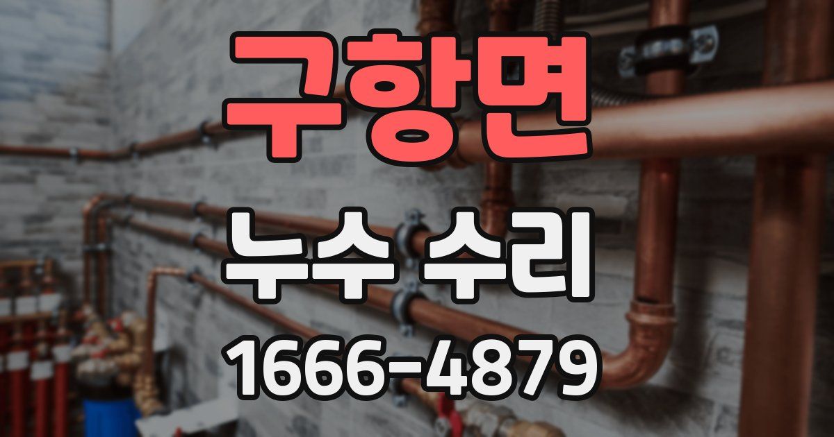 구항면 누수 수리