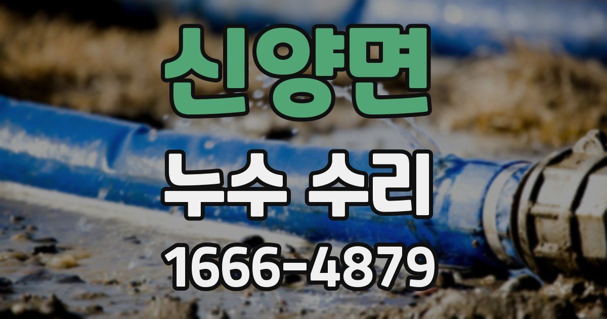 신양면 누수 수리
