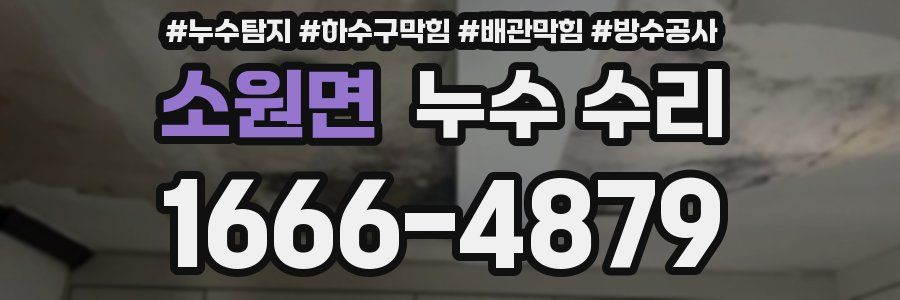 소원면 누수 수리