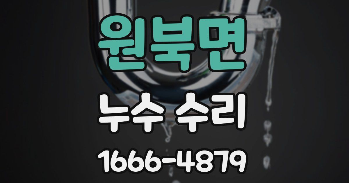 원북면 누수 수리