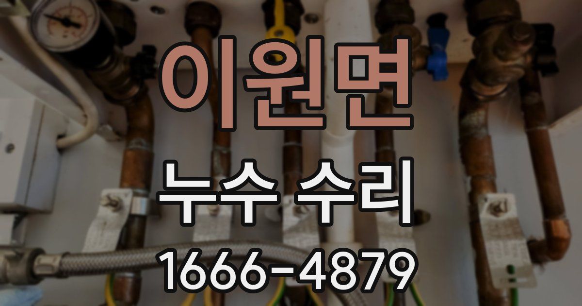 이원면 누수 수리